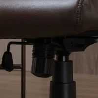 Vinsetto Sedia da Ufficio Ergonomica, Sedia Girevole con Schienale Alto e Dondolo, Altezza Regolabile e Ruote, 61.5x66x113-123cm, Marrone(m-9)