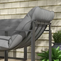 Outsunny Four-Piece Relaxed Back Garden Dining Set - Black/Grey(m-9)