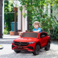 HOMCOM Macchina Elettrica per Bambini 3-8 Anni con Telecomando, Fari e Clacson, Rossa e Nera(m-2)