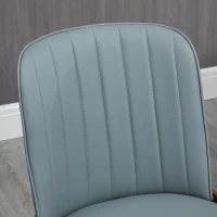 HOMCOM Juego de 2 Sillas de Comedor Modernas con Asiento Tapizado en Cuero Sintético y Patas de Madera 47,5x57x85cm Gris(m-8)