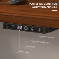 Vinsetto Marco de Escritorio de Pie Eléctrico de Altura Ajustable con Función de Memoria 110x60x71-116 cm Blanco(m-5)