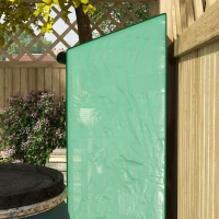 Outsunny Invernadero de Jardín de 3 Niveles con Estantes Techo Inclinado y Puertas con Cremallera 143x46x141/151 cm Verde(m-9)