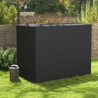Outsunny 3-Seat Outdoor Garden Swing Chair Protective Cover Water UV Resistant, 240L x 133Wcm, Dark Grey(m-2)