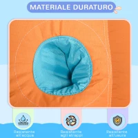 Outsunny Castello Gonfiabile per Bambini 3-8 Anni con Gonfiatore, Scivolo, Piscina e Parete da Arrampicata(m-6)