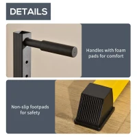 HOMCOM 83.5L x 71.5W x 126H cm Dip Station Chin Up Parallel Bars Pull Up Power Tower Home Gym Workout Bicep Tricep Fitness Equipment Height Adjustable(m-7)