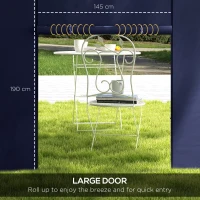 Outsunny Set of Two 195 x 295cm Replacement Gazebo Side Walls - Blue(m-5)