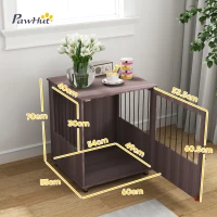 PawHut Dog Crate Table for Medium and Large Dogs with Magnetic Door for Indoor Use, 60 x 55 x 70 cm, Purple(m-3)