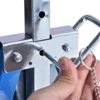 HOMCOM Set of 2 Adjustable Telescopic Builders Trestle, DIY Steel Work Bench Carpenter, Folding Saw Horse Tools Blue(m-9)