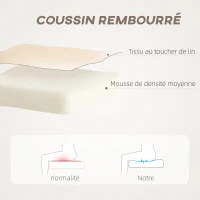 HOMCOM Chaise bureau fauteuil de bureau avec hauteur réglable, fonction à bascule, roulettes pivotantes, charge 120 Kg, beige(m-4)