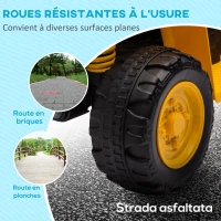 AIYAPLAY Quad électrique pour enfant sous licence Caterpillar 6V 2,8 km/h avec klaxon, phares LED, pour 18-36 mois, Jaune(m-6)