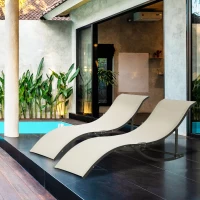 Outsunny Set 2 Sdraio da Giardino Pieghevoli, Lettino Prendisole in Alluminio e Textilene, 61x165x63cm(m-2)