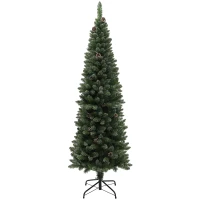 HOMCOM Albero di Natale Innevato Alto 180 cm con 618 Rami, Pigne e Base in Acciaio(m-10)