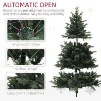 HOMCOM 7ft Artificial Spruce Christmas Tree - Green(m-7)