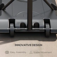 SPORTNOW Adjustable Basketball Stand Net System, with Wheels, Enlarged Base, PE, Backboard, 179-209cm(m-7)