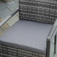 Outsunny Set da Giardino con Tavolo Allungabile e 6 Sedie con Cuscini in Rattan PE, Grigio e Marrone(m-9)