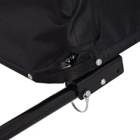 HOMCOM Remorque vélo pliable avec 4 réflecteurs rouge noir 86x61x39cm(m-4)