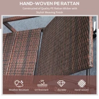 Outsunny Outdoor PE Rattan Sun Lounger Set of 2, Wicker Chaise Recliner Garden Chair with 5-Level Adjustable Backrest and 2 Wheels, Cream White(m-6)