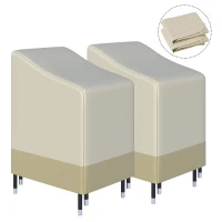 Outsunny Lot de 2 housses de protection chaises de Jardin empilables bâche étanche 90L x 70l x 115H cm Oxford Haute densité 600D(m-1)