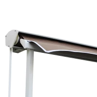 Outsunny Tenda da Sole a Caduta con Rullo Avvolgibile e Angolazione Regolabile 0-120°, 180×70cm, Marrone(m-9)