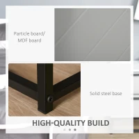 HOMCOM Bedside Cabinet with 2 Drawer Storage Unit, Unique Shape Bedroom Table Nightstand with Metal Base, for Living Room, Study Room, Dorm(m-6)