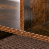 HOMCOM Industrial Bookshelf, Bookcase with 4-Tier Storage Rack furniture for Living Room Office Brown Black(m-9)