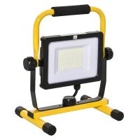 Projecteur de chantier LED 50W 5000K pivotant 360° jaune noir(m-10)