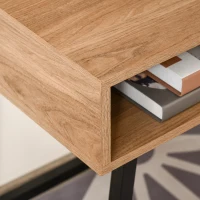 HOMCOM Scrivania Moderna per Ufficio e Camera, Scaffale con Cassetti e Mensole, 105x55x100cm, Colore Legno(m-8)