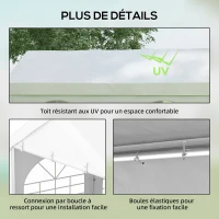 Outsunny Tente de reception, tonnelle, barnum 5 x 3 m avec 4 grandes fenêtres 2 portes 15m²(m-7)