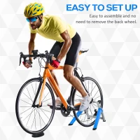 HOMCOM Indoor Bike Trainer, Foldable Turbo Trainer Bike Stand with 8 Level Magnetic Resistance, for 650C, 700C or 26"-29" Wheels(m-5)