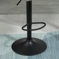 HOMCOM Adjustable Bar Stools Set of 2, Armless Upholstered Swivel Counter Chairs, Barstools with Back, Footrest, Light Grey(m-8)