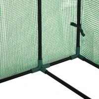 Outsunny Invernadero de Jardín 141x72x191 cm Vivero Casero con 4 Estantes Puerta Enrollable Cubierta de PE 140g/m² y Marco de Acero para Cultivos Plantas Macetas Flores Verde(m-9)
