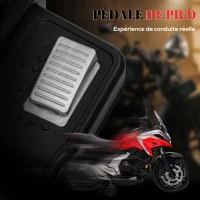 AIYAPLAY Moto électrique pour enfants 12V moto porteur Honda pour enfants 3 à 6 ans avec musique, phares rouge(m-8)