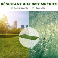Outsunny Lot de 2 gazons synthétiques artificiels Moquette extérieure dim. 4L x 1l m Herbes Hautes denses 2 cm Vert(m-4)