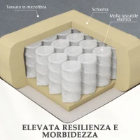 HOMCOM Poltrona Alzapersona a 8 Punti Massaggianti e Tasca Portaoggetti, in Finta Pelle e Acciaio, 90x95x103 cm, Grigia(m-6)