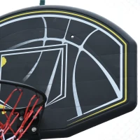 Homcom Panier de Basket-Ball Sur Pied Amovible Noir 113 x 77 x 25 cm(m-4)