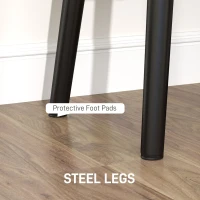 HOMCOM End of Bed Bench, Corduroy Bedroom Bench with Thick Padding and Steel Legs, Tufted Window Seat for Entryway, Living Room, Cream White(m-5)