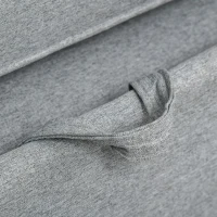 HOMCOM Divano Letto a 1 Piazza in Tessuto, Seduta 2 Posti e Schienale a 3 Reclinazioni, 154x87x89cm(m-8)