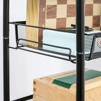 HOMCOM Carrito Auxiliar con Ruedas de 5 Niveles con Cestas de Malla Extraíbles y Marco de Acero 45x26,5x106 cm Negro(m-9)