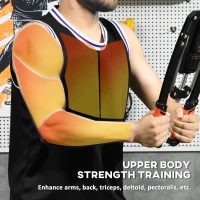 SPORTNOW Twister Arm Exerciser, Adjustable 22-440lbs Hydraulic Power Exerciser, Home Chest Expander, Strength Training Fitness Equipment for Arm, Chest, Bicep, Abdomen, Shoulder(m-5)