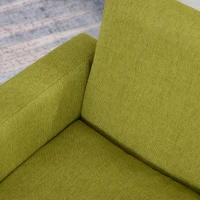 HOMCOM Children's Armchairs Toddler Chair Wood Frame Anti-Slip Legs High Back Bedroom Playroom Furniture Green(m-7)