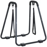 HOMCOM Barre per Dip con Passanti e Maniglie Imbottite, 90x81x92.5 cm, Nero(m-10)