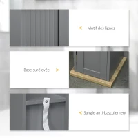 kleankin Meuble de salle de bain support papier toilette avec placard et étagères réglables 20 x 20 x 80 cm gris(m-6)