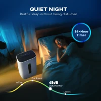 HOMCOM 6500mL Portable Dehumidifier with Air Purifier Filter, 24H Timer, 4 Modes, 22L/Day, for Home Laundry Basement(m-7)