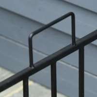 HOMCOM Range bûches Porte-bûches Etagère porte bois de cheminée charge max. 15 Kg dim. 44L x 33l x 46H cm métal époxy noir(m-8)