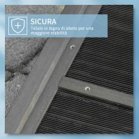 PawHut Rampa per Cani Pieghevole Antiscivolo in Legno con Maniglia Laterale, 43x165x6.5 cm, Nero(m-5)