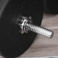 HOMCOM Set Manubri Palestra 50kg (8x5kg, 4x1.5kg), Pesi Palestra con 12 Dischi da 1.5kg, 5kg, Փ25mm, per Allenamento a Casa(m-9)