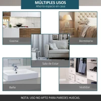 HOMCOM Kit de Herrajes de Acero Inoxidable para Instalación de Puerta Corredera de Madera Ø2,5x200 cm Plata(m-5)