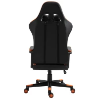 Vinsetto Silla Gaming Altura Regulable Basculante con Reposacabezas Cojín Lumbar 61x70x121-129 cm Naranja(m-9)