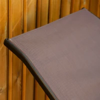 Outsunny Outdoor Folding Sun Lounger, Chaise Lounge Chair, Reclining Garden for Beach, Poolside and Patio, Dark Brown(m-7)