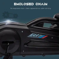 HOMCOM Kids Pedal Go Kart, with Adjustable Seat, EVA Wheels, Seat, Handbrake - Black(m-8)